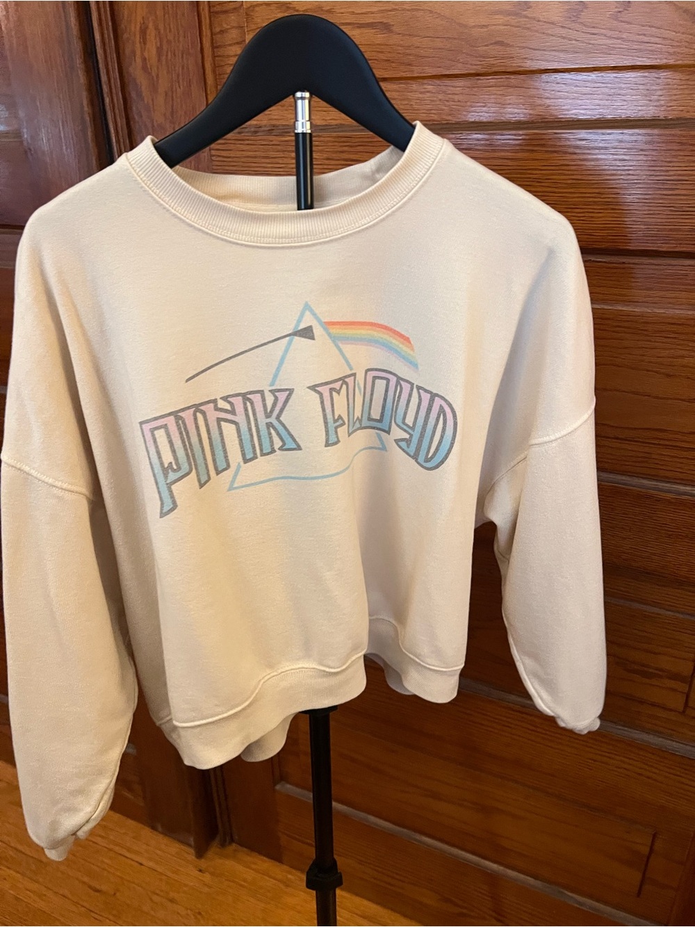 Pink Floyd Cream Pullover Dark Side of the Moon Album Sweatshirt